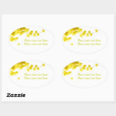 Sticker Ovale Mimosa (Feuille)