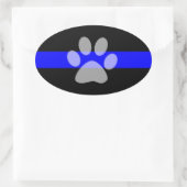 Sticker ovale mince en ligne bleue (série de 4) -  (Sac)