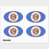 Sticker Ovale Minnesota (Feuille)