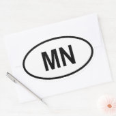 Sticker Ovale Minnesota "MN" (Enveloppe)