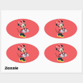 Sticker Ovale Minnie (Feuille)