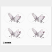 Sticker Ovale Miracles Possibilité Joy Flying Pigs When Pigs Fly (Feuille)