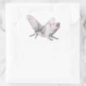 Sticker Ovale Miracles Possibilité Joy Flying Pigs When Pigs Fly (Sac)