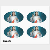 Sticker Ovale miséricorde divine (Feuille)