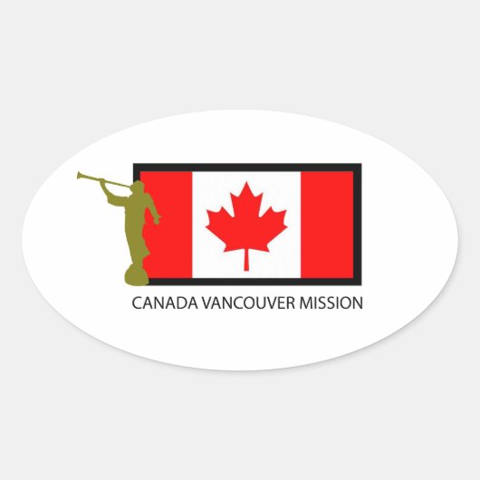STICKER OVALE MISSION CANADA VANCOUVER LDS CTR (Devant)