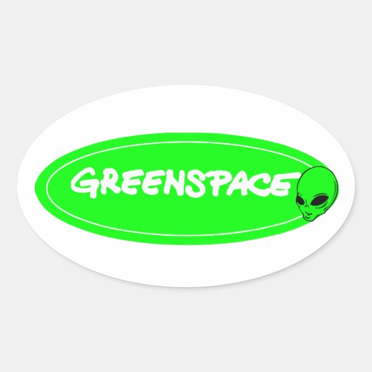 Sticker Ovale Mission Mars (Devant)