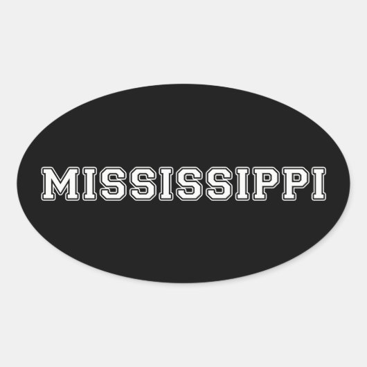 Sticker Ovale Mississippi (Devant)