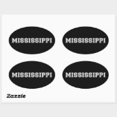 Sticker Ovale Mississippi (Feuille)