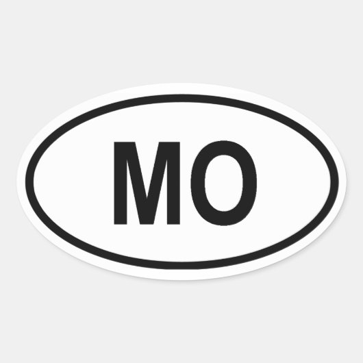 Sticker Ovale Missouri "MO" (Devant)
