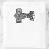 Sticker Ovale Mjolnir : Thor's Hammer (Sac)