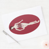 Sticker Ovale m'lady mannequin (Enveloppe)