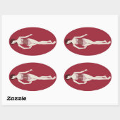 Sticker Ovale m'lady mannequin (Feuille)