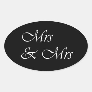 Sticker Ovale Mme et Mme