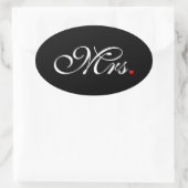 Sticker Ovale Mme Femme Marié Ses Hers Nouvelles Maisons (Sac)