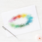 Sticker Ovale Modèle abstrait coloré moderne personnalisé vierge (Enveloppe)