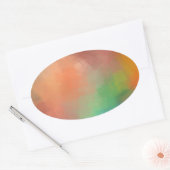 Sticker Ovale Modèle abstrait élégant moderne personnalisé vierg (Enveloppe)