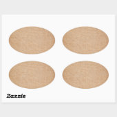 Sticker Ovale Modèle - Arrière - plan Burlap (Feuille)