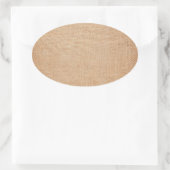Sticker Ovale Modèle - Arrière - plan Burlap (Sac)