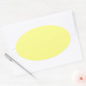Sticker Ovale Modèle blanc Arrière - plan jaune (Enveloppe)