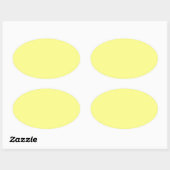 Sticker Ovale Modèle blanc Arrière - plan jaune (Feuille)