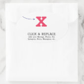 Sticker Ovale Modèle cadeau personnalisable (Sac)