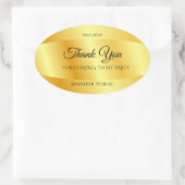 Sticker Ovale Modèle d'apparence or en Merci manuscrit (Sac)