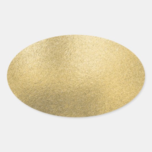 Sticker Ovale Modèle noir or Faux huile texturée (Devant)