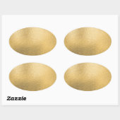 Sticker Ovale Modèle noir or Faux huile texturée (Feuille)