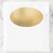 Sticker Ovale Modèle noir or Faux huile texturée (Sac)