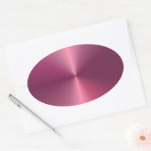Sticker Ovale Modèle rose élégant vierge à l'aspect métallique m (Enveloppe)