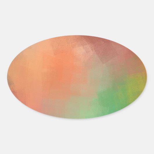 Sticker Ovale Modèle vierge d'art abstrait élégant moderne perso (Devant)