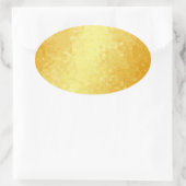 Sticker Ovale Modèle vierge glamour or cœurs (Sac)