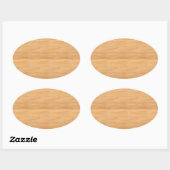 Sticker Ovale Moderne Bois Vierge Modèle De Conception Élégante (Feuille)