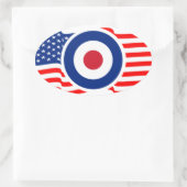 Sticker Ovale Modes modernes Roundel Cible Modes USA Cible Scoot (Sac)