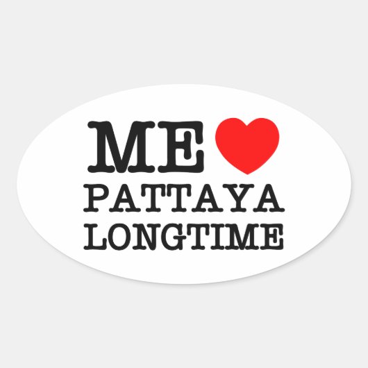 STICKER OVALE MOI AIME PATTAYA LONGTIME (Devant)