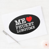 STICKER OVALE MOI LOVE PHUKET LONGTEMPS (Enveloppe)