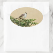 Sticker Ovale Moineau (Sac)