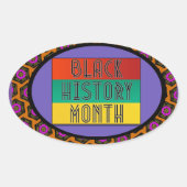 Sticker Ovale Mois de l'histoire des Noirs (Devant)