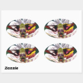 Sticker Ovale Mois des colibris (Feuille)