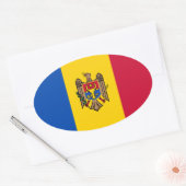 Sticker Ovale Moldavie (Enveloppe)