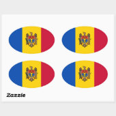Sticker Ovale Moldavie (Feuille)