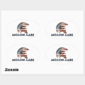 Sticker Ovale Molon Labe ! (Feuille)