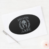 Sticker Ovale Molon Labe Laurels, guerrier spartiate (Enveloppe)