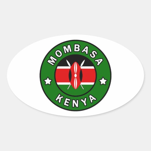 Sticker Ovale Mombasa Kenya (Devant)