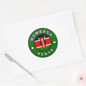 Sticker Ovale Mombasa Kenya (Enveloppe)