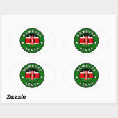 Sticker Ovale Mombasa Kenya (Feuille)
