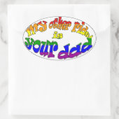 Sticker Ovale mon autre voyage, c'est ton père (Sac)