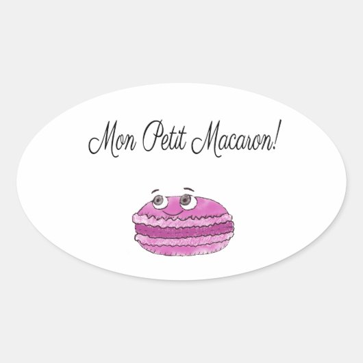 Sticker Ovale Mon Petit Macaron (Devant)