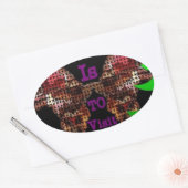 Sticker Ovale Mon souhait (Enveloppe)