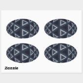 Sticker Ovale Monde du Triangle (Feuille)